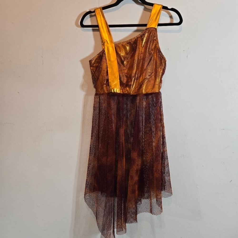 Rust Colored Costume Festival Cut Slit
